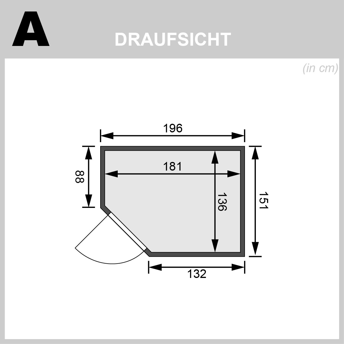 Karibu Plug & Play Sauna Saja - 151x196 cm, 68 mm Systemsauna | Tür Klarglas | PnP-Ofen mit integr. Steuerung