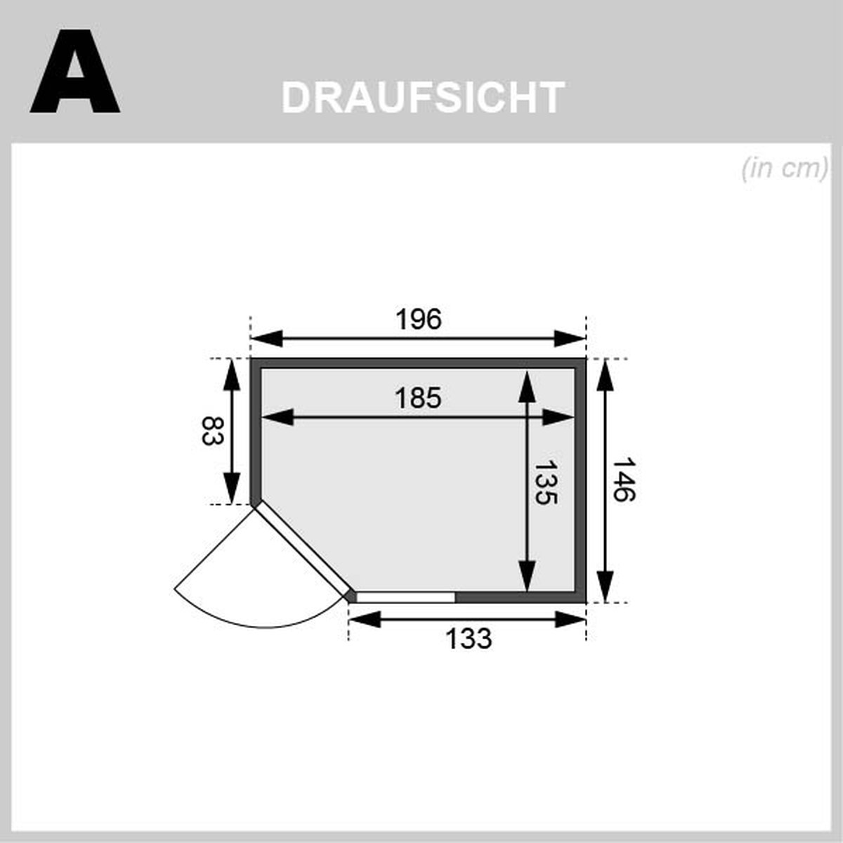 Karibu Sauna Jada - 196 x 146 cm, 38 mm Massivholzsauna | ohne Ofen