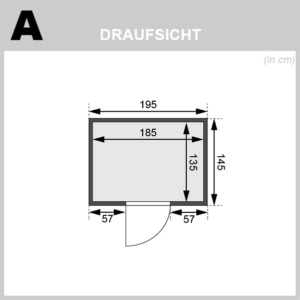 Karibu Sauna Selena - 195 x 145 cm, 38 mm Massivholz | ohne Ofen