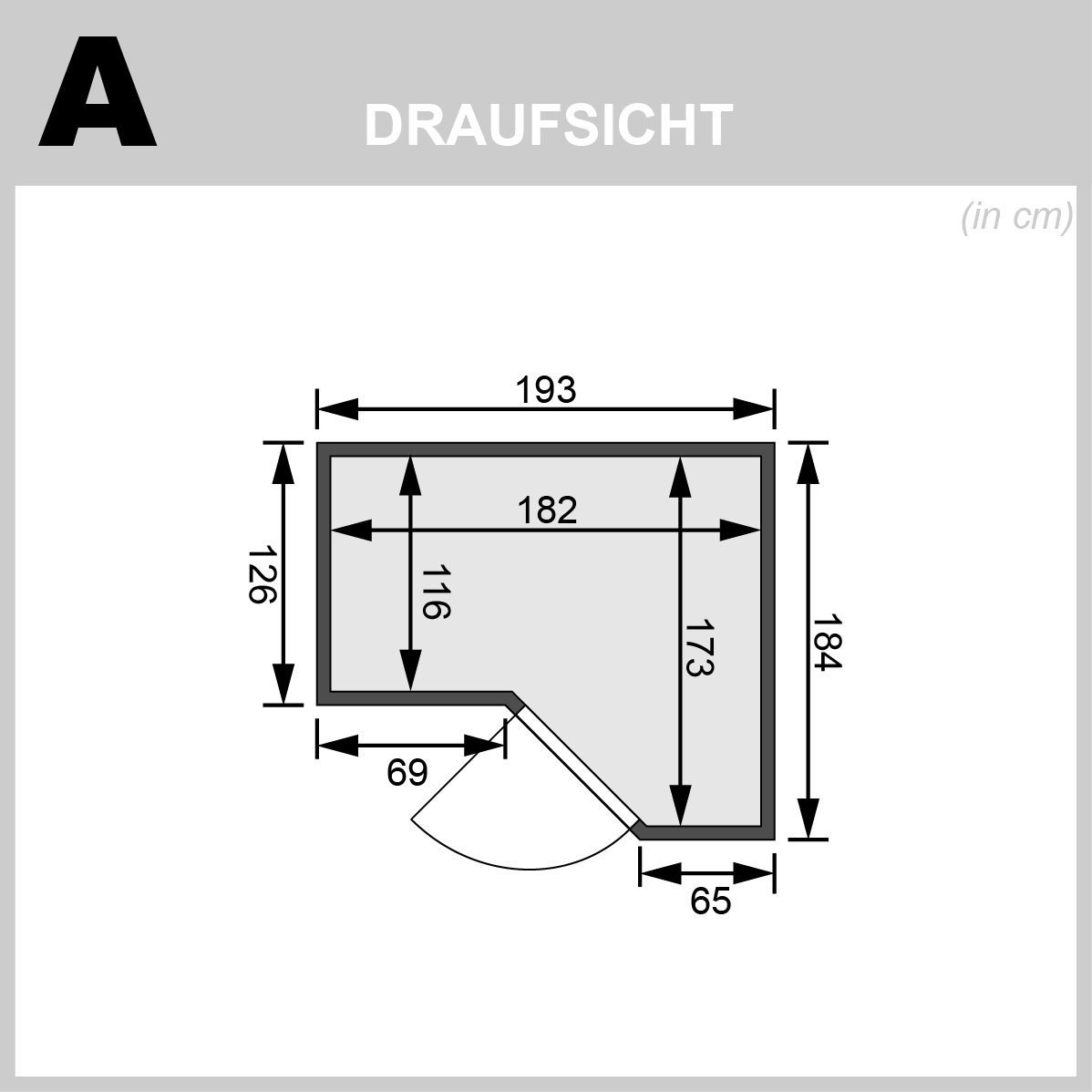 Karibu Sauna Sahib 1 - 193x184 cm, 38 mm Massivholz | Energiespartür | ohne Ofen