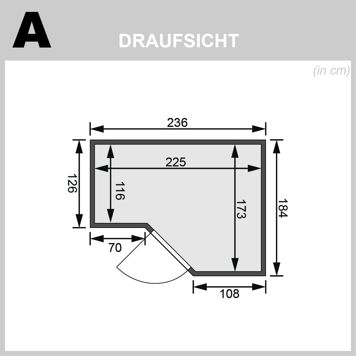 Karibu Sauna Amara - 236x184 cm, 38 mm Massivholzsauna | ohne Ofen