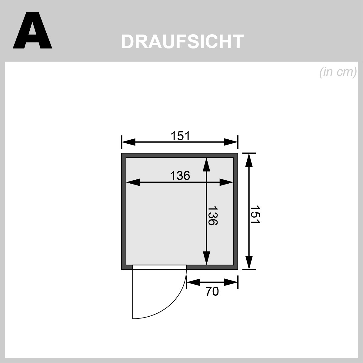 Karibu Plug & Play Sauna Minja - 151x151 cm, 68 mm Systemsauna | Glastür bronziert | ohne Ofen