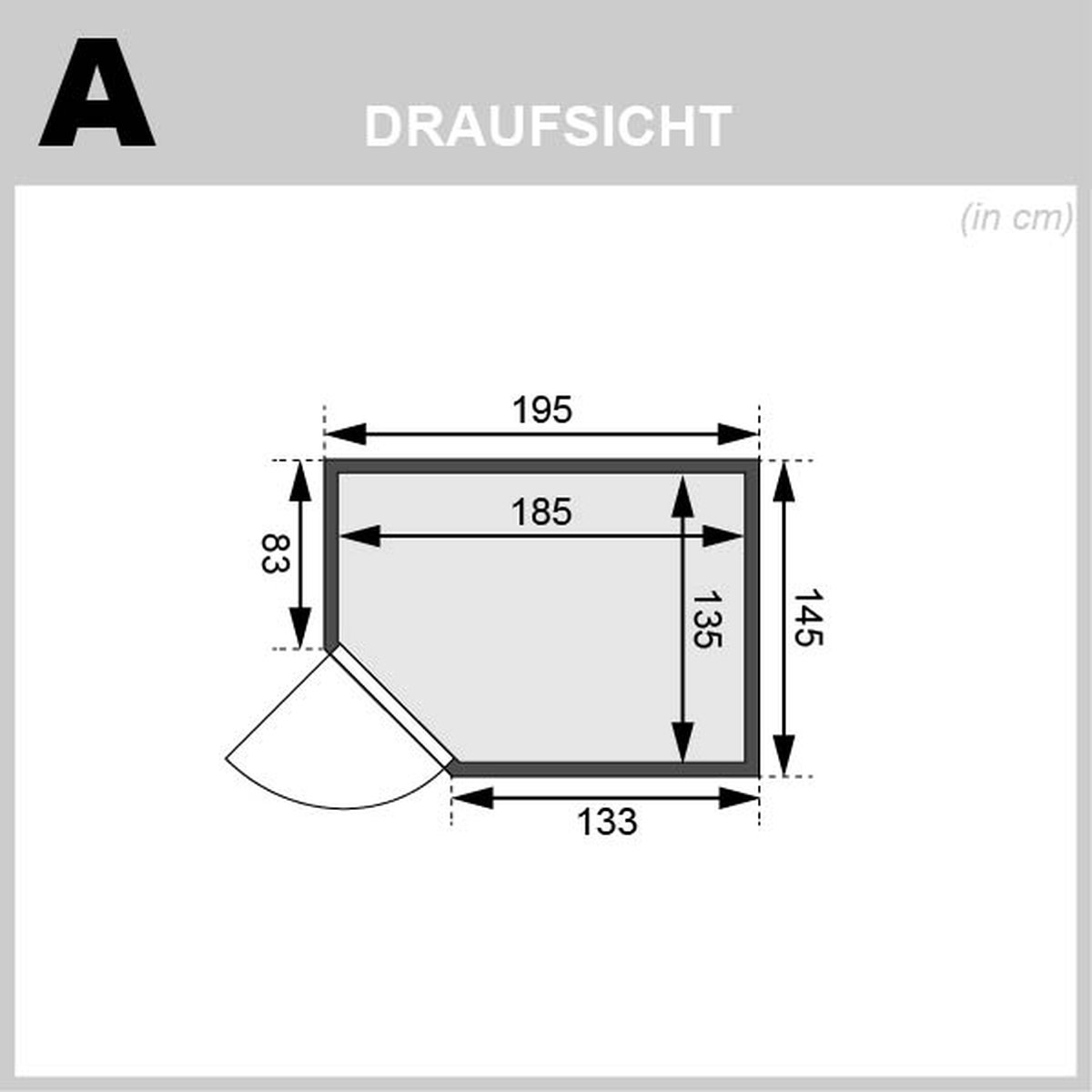 Karibu Sauna Jella - 195 x 145 cm, 38 mm Massivholz | ohne Ofen