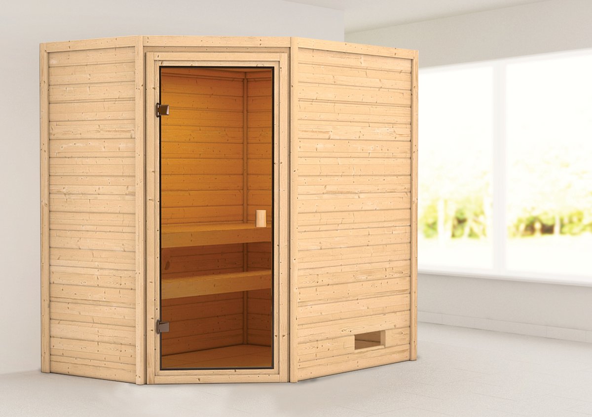 Karibu Sauna Jella - 195 x 145 cm, 38 mm Massivholz | ohne Ofen