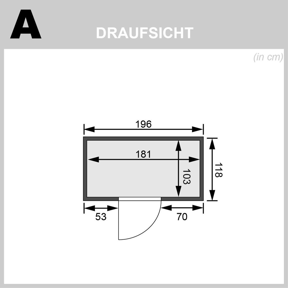 Karibu Sauna Variado - 196x118 cm, 68 mm Systemsauna | Energiespartür | ohne Ofen