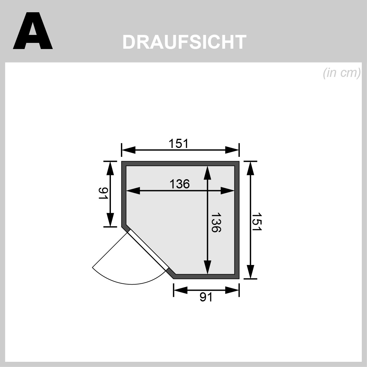 Karibu Plug & Play Sauna Nanja - 151x151 cm, 68 mm Systemsauna | Energiespartür | ohne Ofen