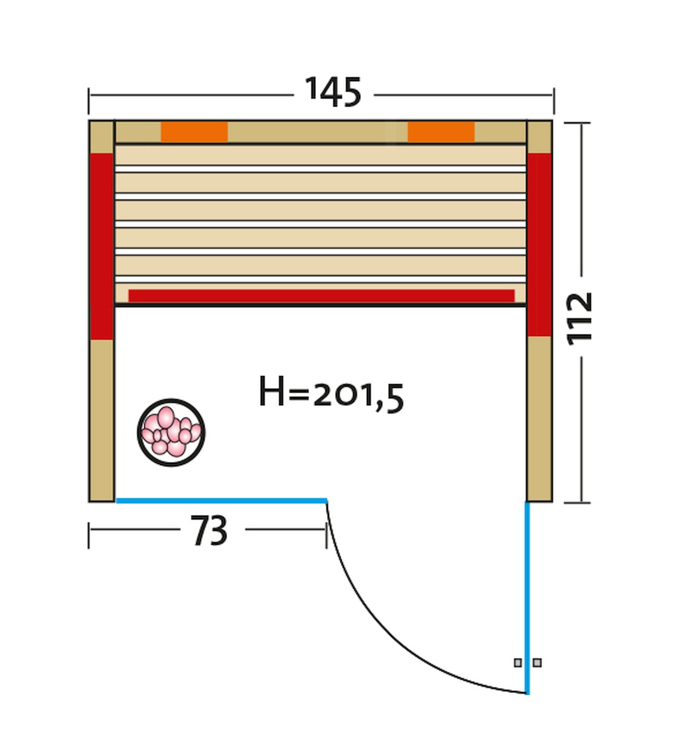 Infrarotkabine TrioSol Glas 145 Fichte RG - 145x112 cm,  Infraworld